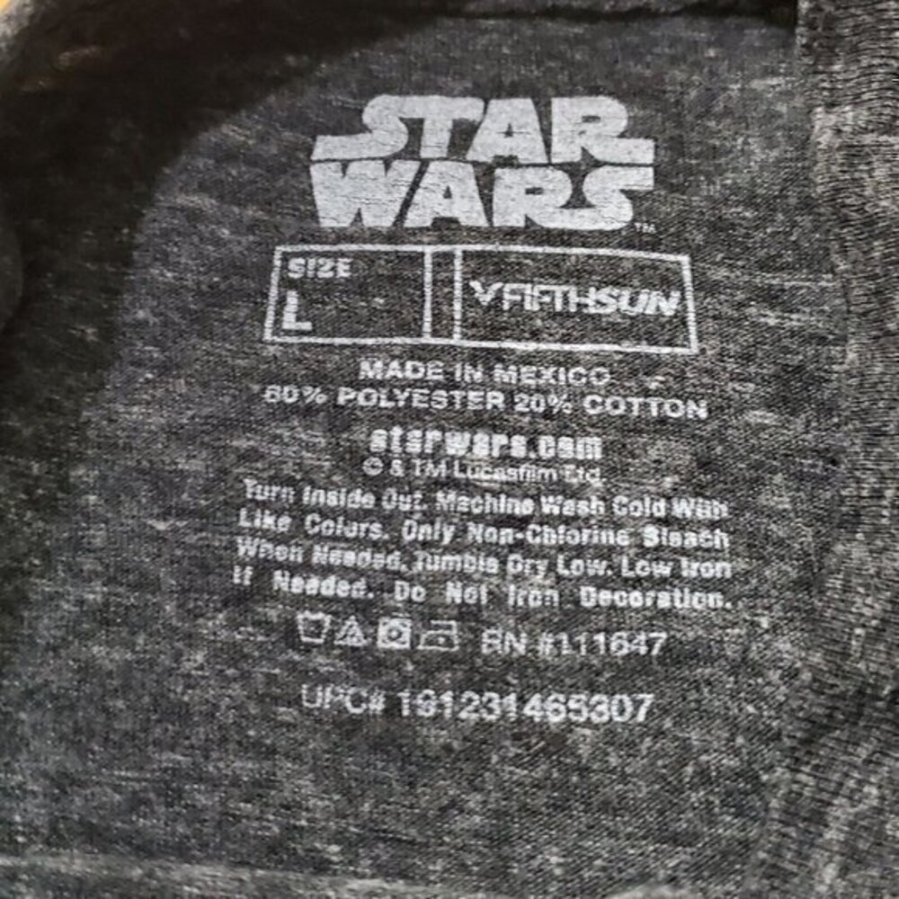 Star Wars The Last Jedi Mens Shirt Rey Kylo Ren Group Shot Gray T-Shirt Large - Picture 4 of 4